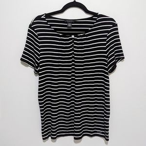 Black and white striped tee